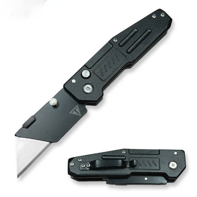 The Worker Box Cutter Switch Blade Pocket Knife | BLADE ADDICT