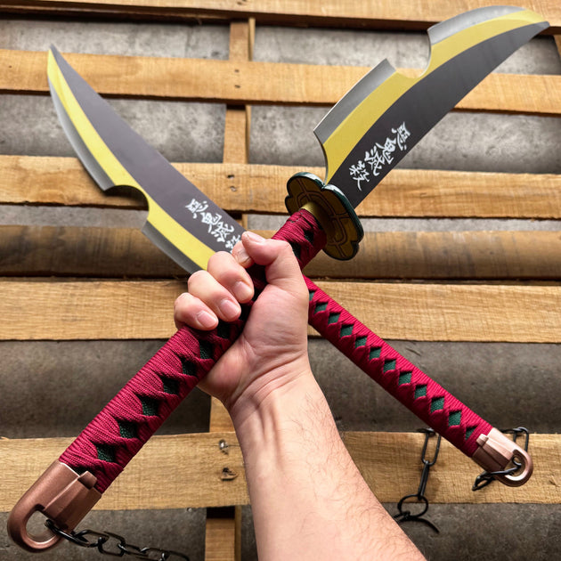 その他 NICHIRIN SWORD (TENGEN UZUI) Tengen Uzui Nichirin Anime Sword (2 Pieces Metal) | BLADE ADDICT