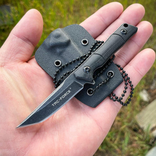 TacForce Everyday Carry Military Fixed Blade Neck Knife BLADE ADDICT