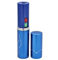 300 Million Volt Lipstick Stun Gun w/ LED Rechargeable Flashlight NEW Blue - BLADE ADDICT