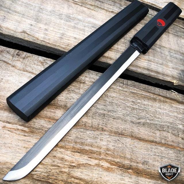 Real Ninja Samurai Sword Katana Ninja Letter Opener Knife Fixed Blade Black - BLADE ADDICT