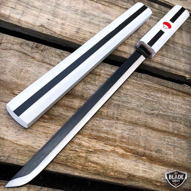 Real Ninja Samurai Sword Katana Ninja Letter Opener Knife Fixed Blade White - BLADE ADDICT