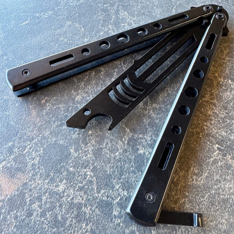 SHARK BOTTLE OPENER TRAINER BUTTERFLY KNIFE