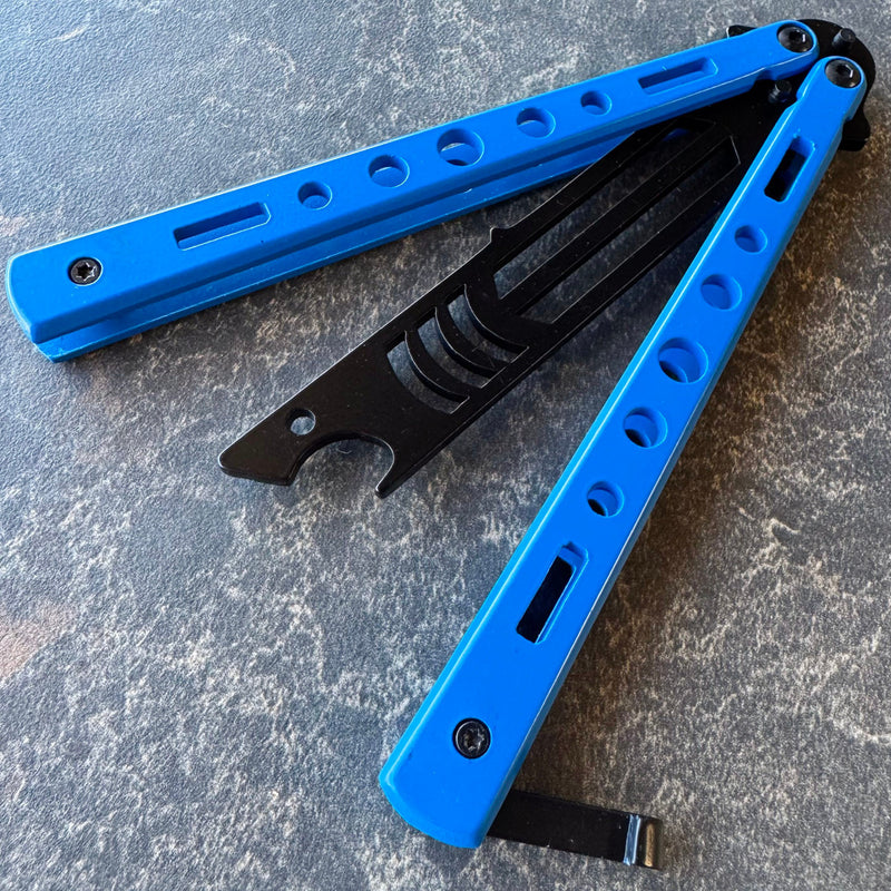 SHARK BOTTLE OPENER TRAINER BUTTERFLY KNIFE