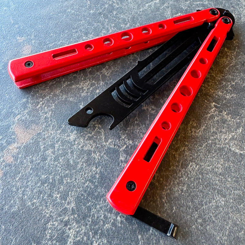 SHARK BOTTLE OPENER TRAINER BUTTERFLY KNIFE