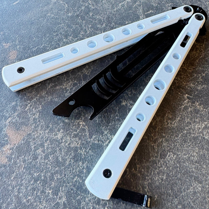 SHARK BOTTLE OPENER TRAINER BUTTERFLY KNIFE