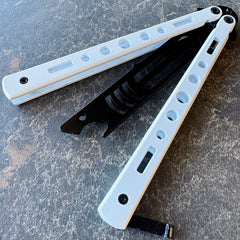 SHARK BOTTLE OPENER TRAINER BUTTERFLY KNIFE