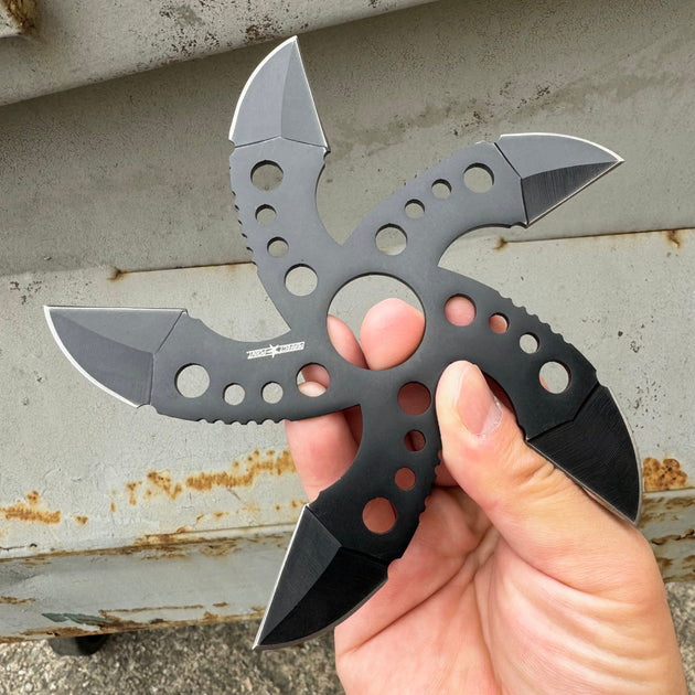 Star Blade Sharp 5 Sided Curved Throwing Star | BLADE ADDICT
