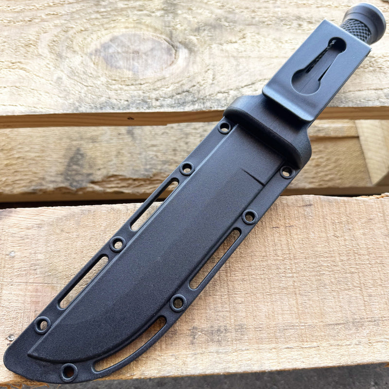 12.5" Military Fixed Blade w/ Bald Eagle USA Flag Design
