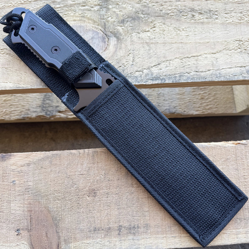 12" Black TACTICAL FIXED BLADE KNIFE