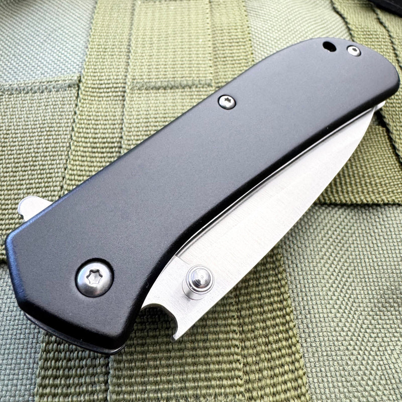 7.5" Black Spring Assisted Pocket Knife