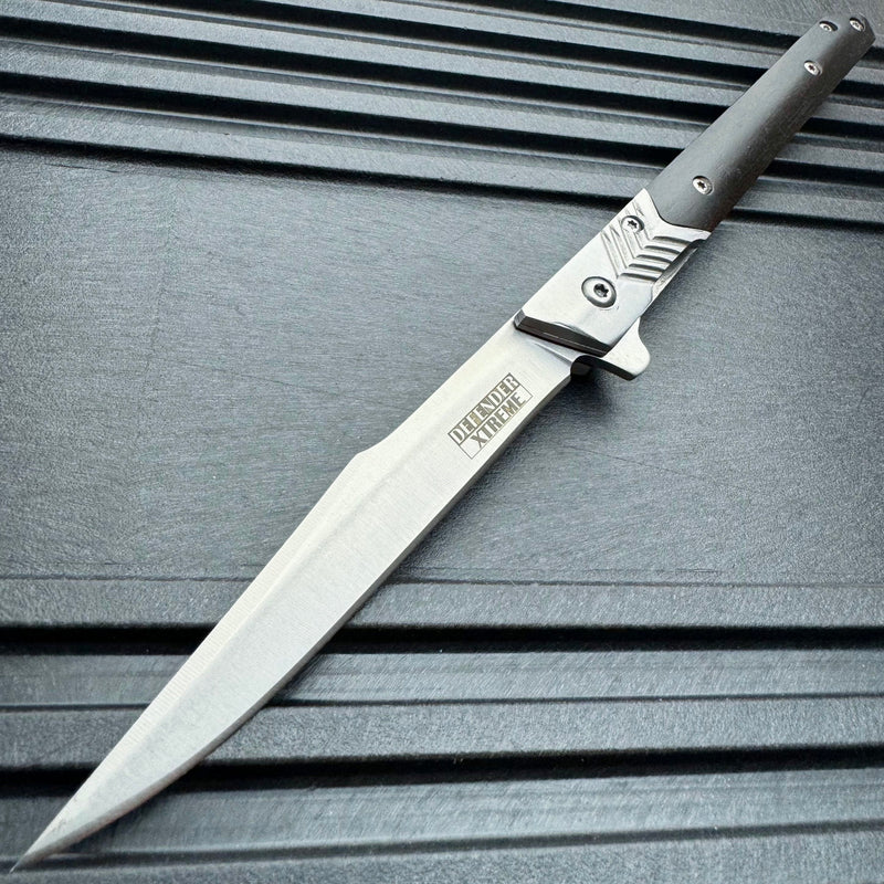 Cadaverous Ball Bearing Folding Pocket Knife w/ Sheath