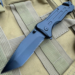 Heavy Duty Survival Tanto Blade Spring Assisted Pocket Knife