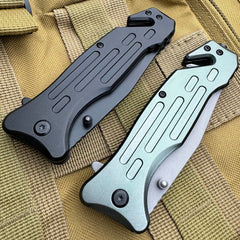 Heavy Duty Survival Tanto Blade Spring Assisted Pocket Knife