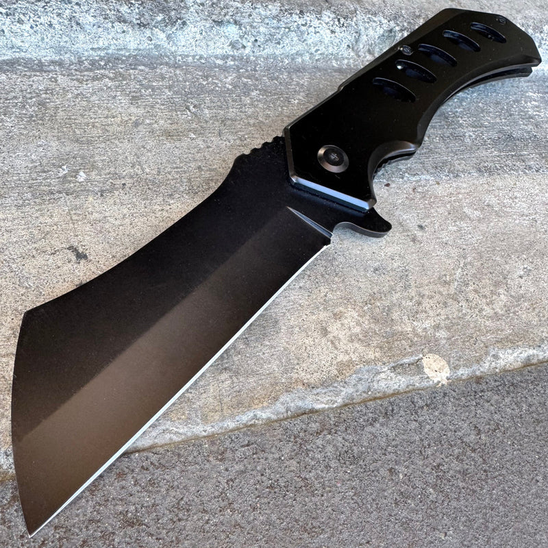 12" HUGE CLEAVER BALL BEARING Assisted Open Pocket Folding Knife RAZOR Blade