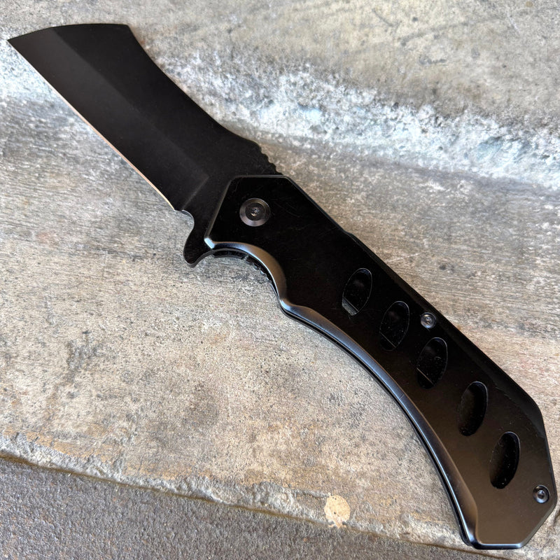 12" HUGE CLEAVER BALL BEARING Assisted Open Pocket Folding Knife RAZOR Blade