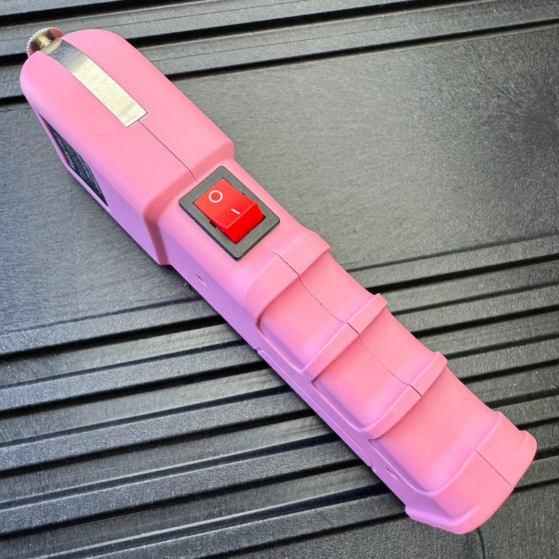 Tactical Pink Stun Gun High MV Rechargeable LED POLICE Stun Gun