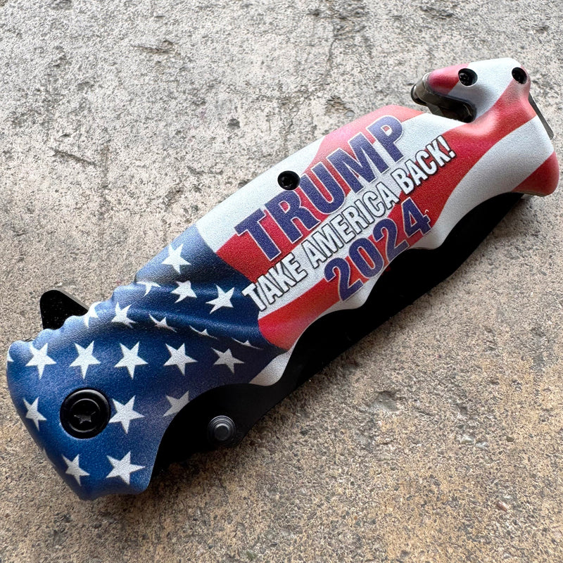 TRUMP 2024 – "TAKE AMERICA BACK" Spring Assisted Pocket Knife