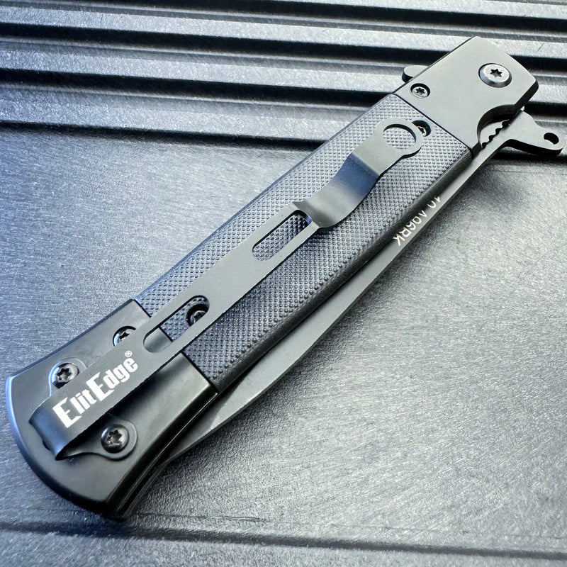 8.5" Military Spring Assisted Open Folding Pocket Knife G10 Handle Blade