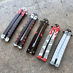 Anime Tanto Blade Balisong Butterfly Knife Trainer - Dull Blade