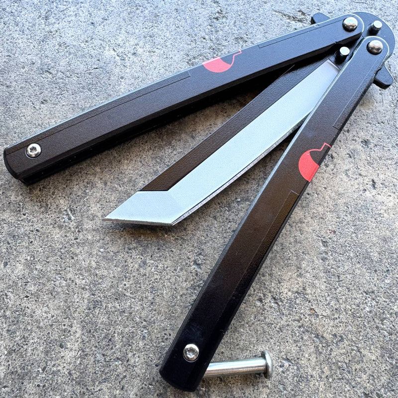 Anime Tanto Blade Balisong Butterfly Knife Trainer - Dull Blade