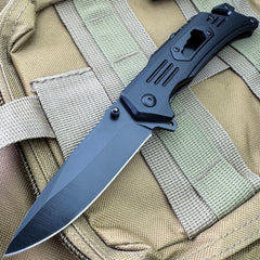 S-TEC Linerlock A/O Black Aluminum Folding Stainless Pocket Knife