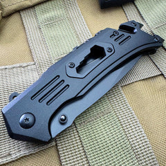 S-TEC Linerlock A/O Black Aluminum Folding Stainless Pocket Knife