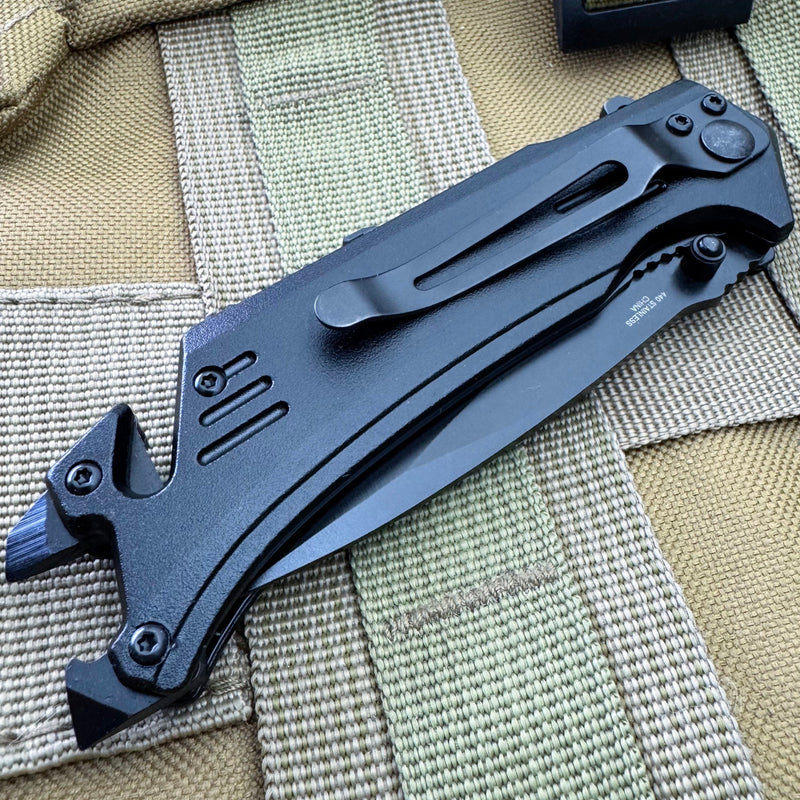 S-TEC Linerlock A/O Black Aluminum Folding Stainless Pocket Knife