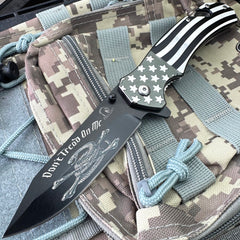 USA American Flag Patriotic Dont Tread On Me Pocket Knife