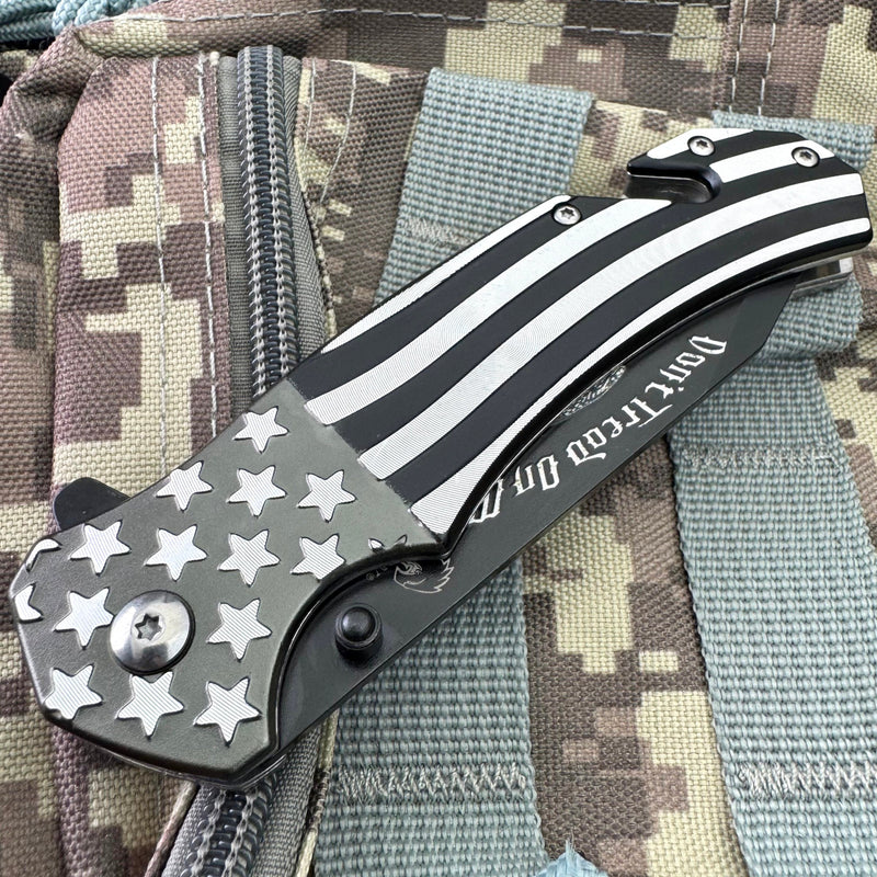 USA American Flag Patriotic Dont Tread On Me Pocket Knife