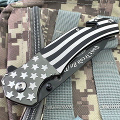 USA American Flag Patriotic Dont Tread On Me Pocket Knife