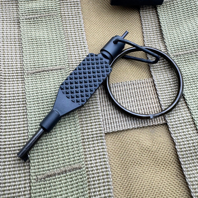 Tactical Flat Knurled Swivel Universal HandCuff Key
