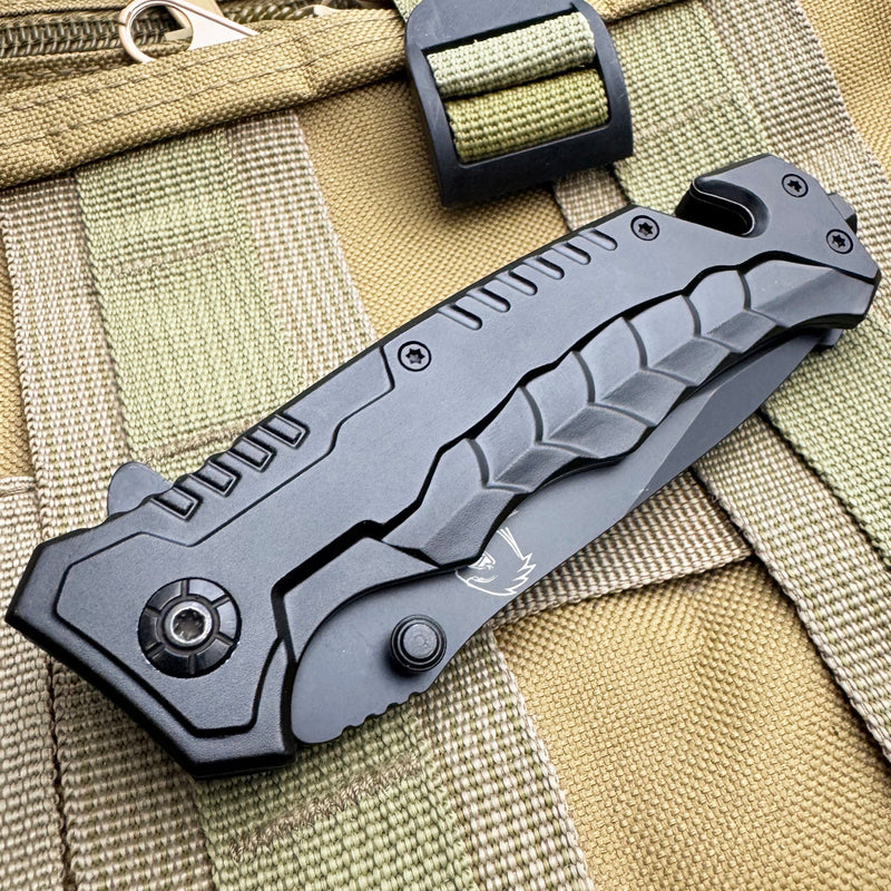 8" Pocket Knife with Belt Cutter and Glass Breaker