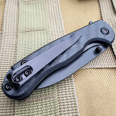 Pocket Knife – 3mm Black Blade, Carbon Fiber Handle