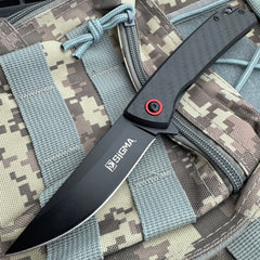 Pocket Knife – 3mm Bearing Steel Blade, Carbon Fiber Handle
