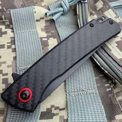 Pocket Knife – 3mm Bearing Steel Blade, Carbon Fiber Handle
