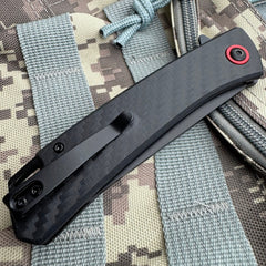 Pocket Knife – 3mm Bearing Steel Blade, Carbon Fiber Handle
