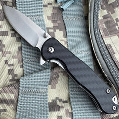 Pocket Knife – 3mm Silver  Blade, Carbon Fiber Handle