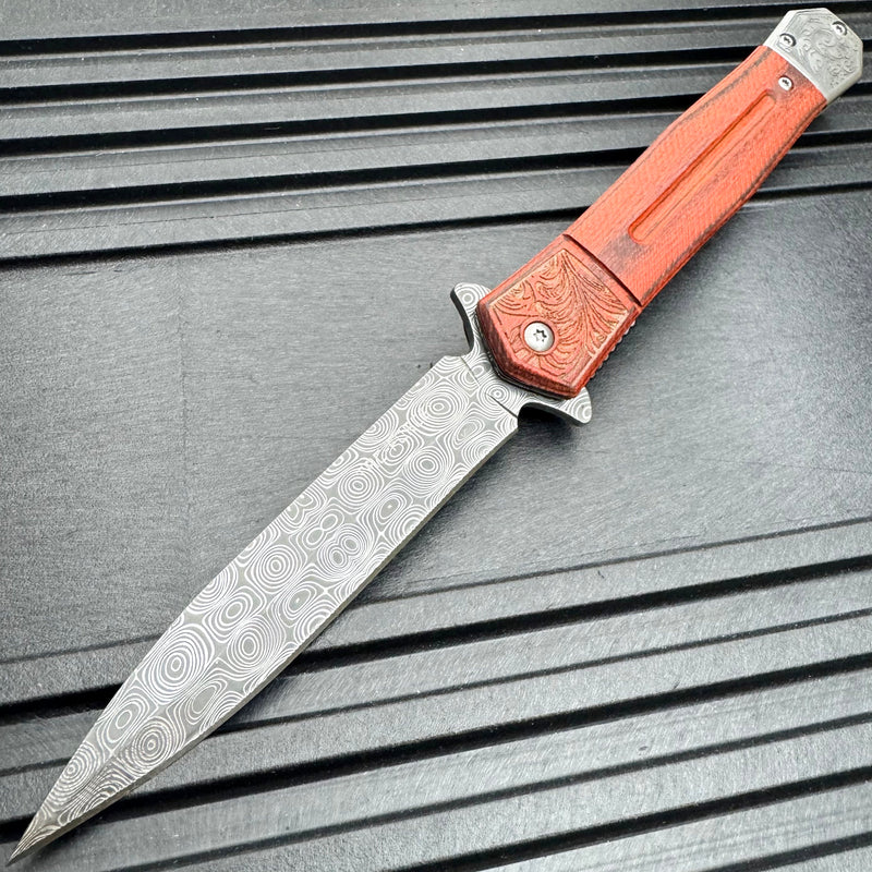 9.10" Spear Point Spring Assisted Pocket Knife