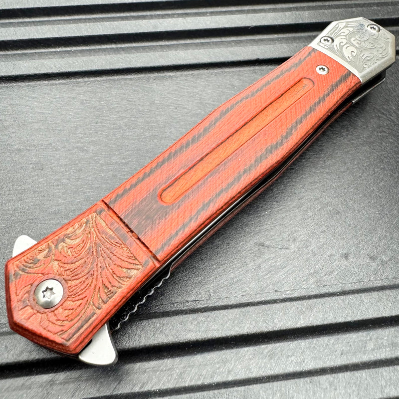9.10" Spear Point Spring Assisted Pocket Knife