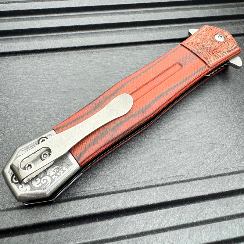 9.10" Spear Point Spring Assisted Pocket Knife