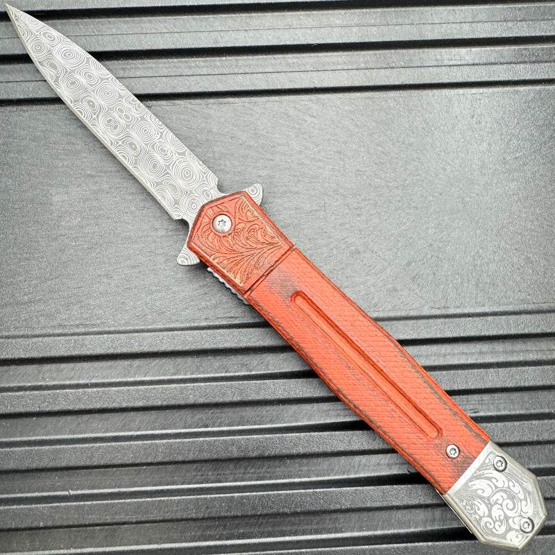 9.10" Spear Point Spring Assisted Pocket Knife