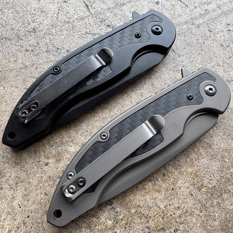 Sigma Outdoor Tactical Ball Bearing Assisted Pocket Knife w Carbon Inlay