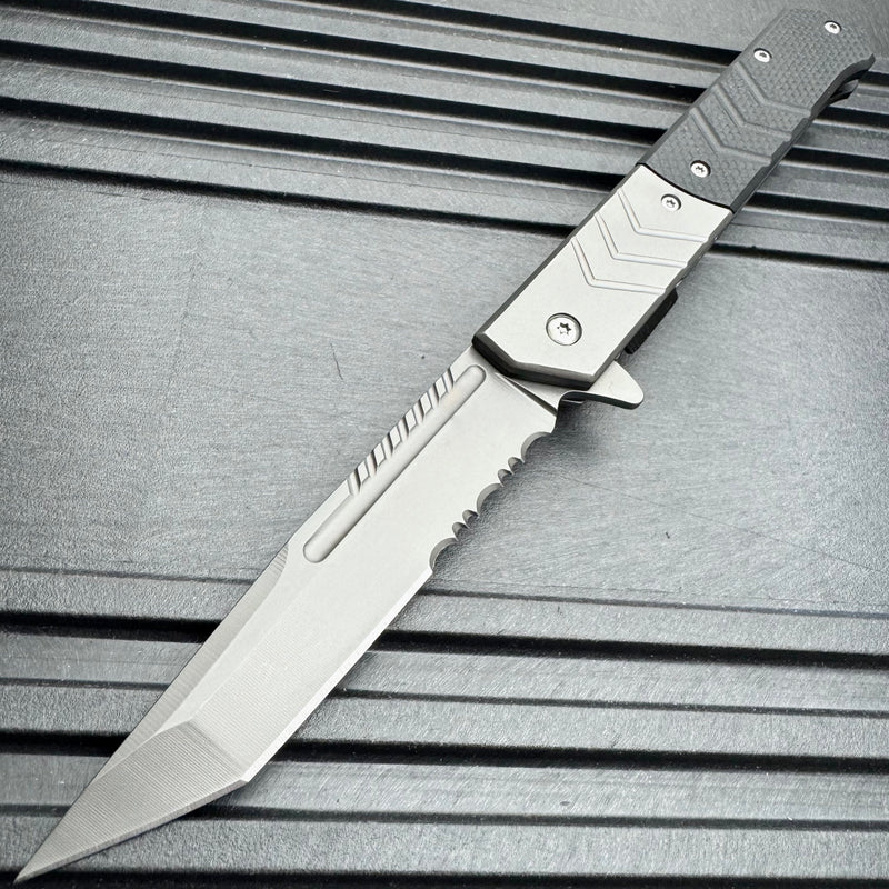 9" Military  G10 Spring Assisted Pocket Knife