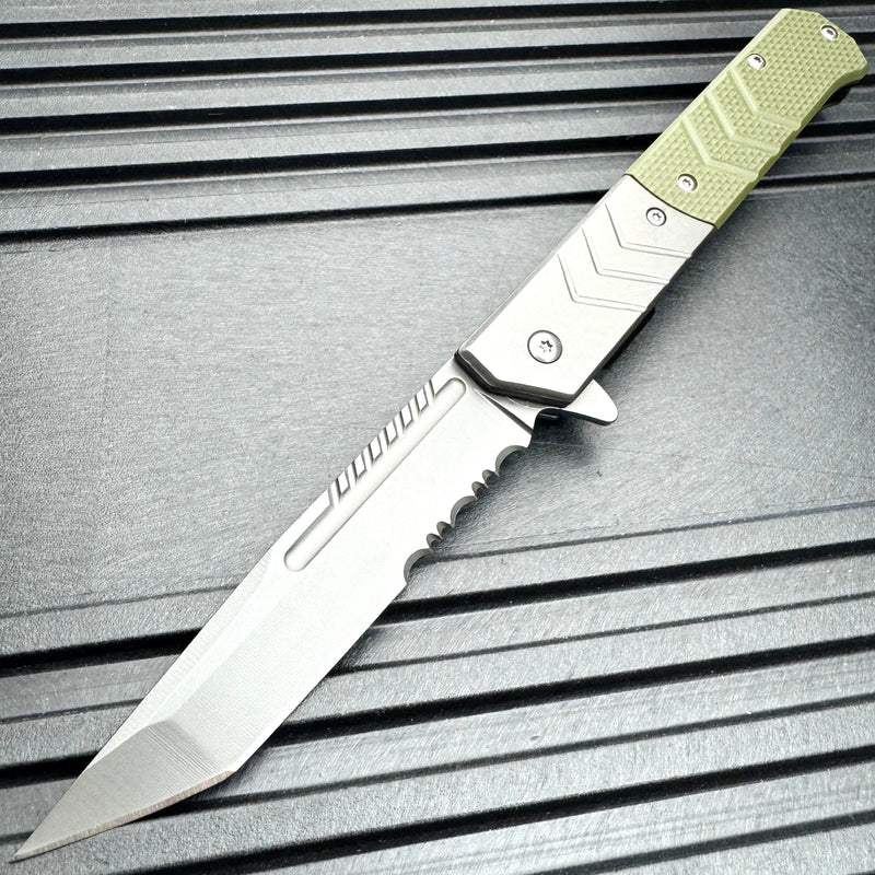 9" Military  G10 Spring Assisted Pocket Knife