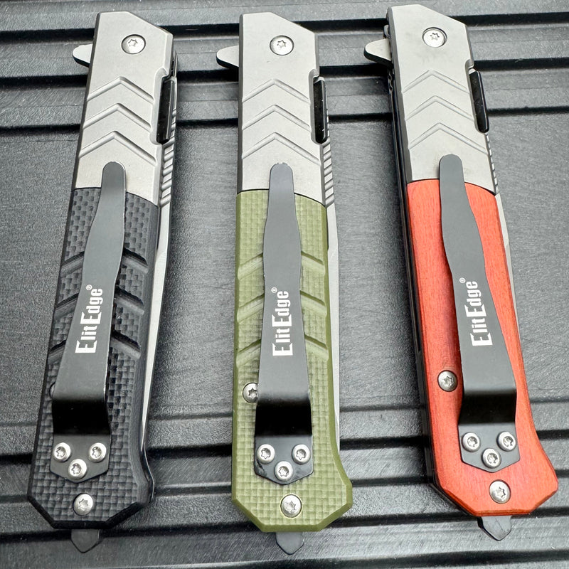 9" Military  G10 Spring Assisted Pocket Knife