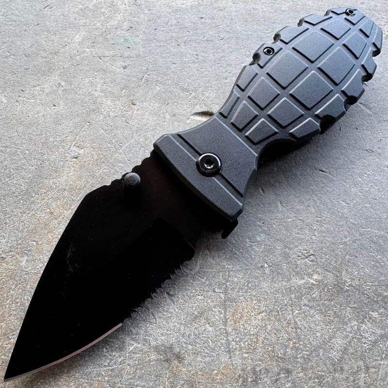 7" Grenade Design Pocket Knife