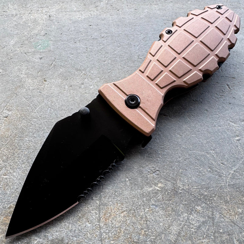 7" Grenade Design Pocket Knife