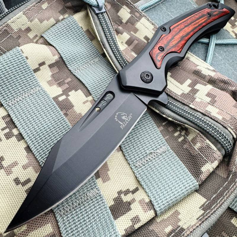 Spring Balde Falcon Spring Folding Pocket Knife | BLADE ADDICT