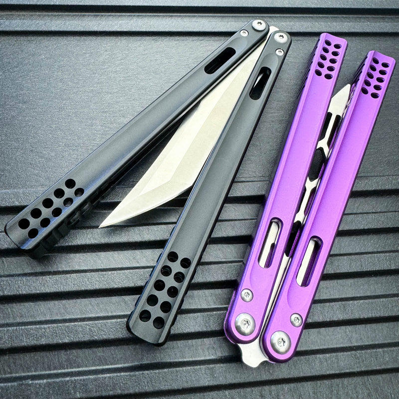 Archit Butterfly Knife Balisong Trainer Dull + Live Blade Set + Tools
